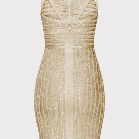 HERVE LEGER PARIS LUREX EYELASH SWEETHEART DRESS Size M NWT $999 - Picture 6 of 11